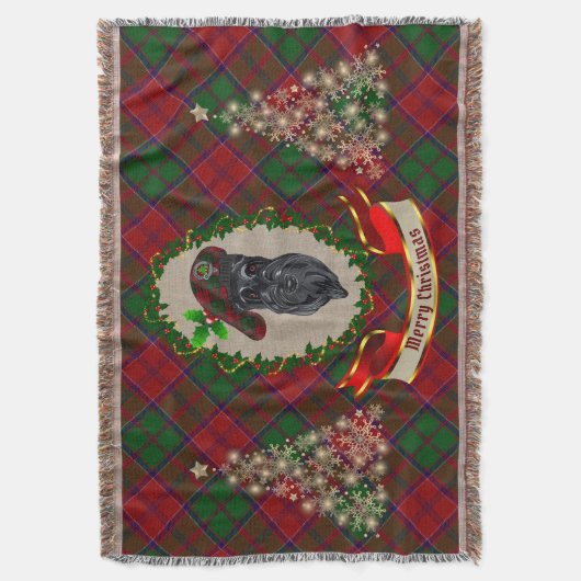 Grant Scottie Dog Christmas Decke (Vorderseite Vertikal)