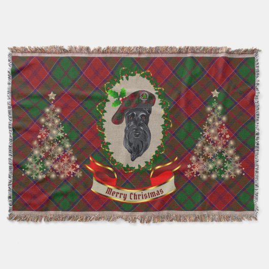 Grant Scottie Dog Christmas Decke (Vorderseite)