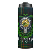 Grant Scottish Clan Tartan & Crest Thermosbecher (Vorderseite)