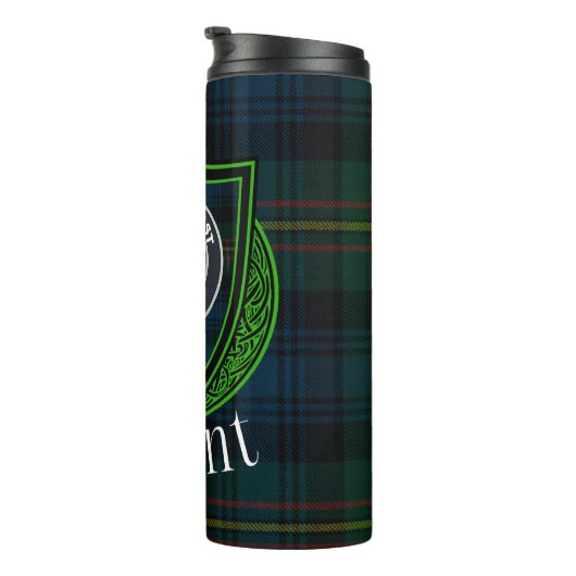 Grant Scottish Clan Tartan & Crest Thermosbecher (Nach rechts gedreht)