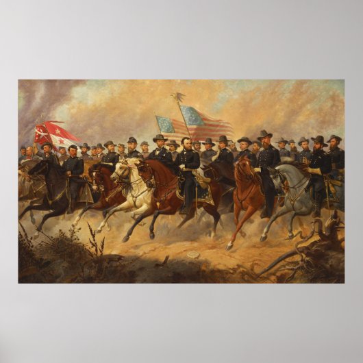 Grant und Seine Generäle von Ole Peter Hansen Ball Poster (Vorne)