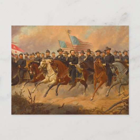 Grant und Seine Generäle von Ole Peter Hansen Ball Postkarte (Vorderseite)