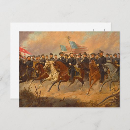 Grant und Seine Generäle von Ole Peter Hansen Ball Postkarte (Vorne/Hinten)