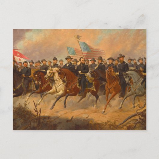 Grant und Seine Generäle von Ole Peter Hansen Ball Postkarte (Vorderseite)