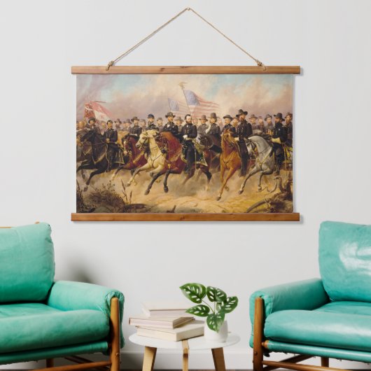 Grant und seine Generals Tapestry Wandteppich Mit Holzrahmen (Wohnzimmer)