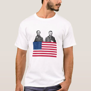 Grant und Sherman -- Zitat-an Rückseite T-Shirt