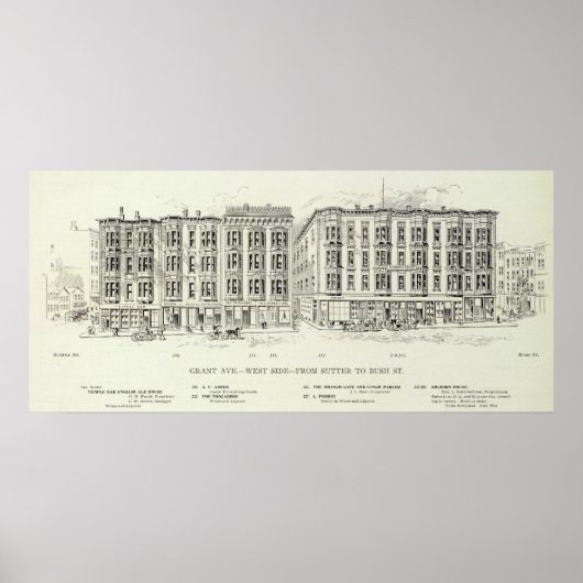 Grant West side Sutter und Bush Poster (Vorne)