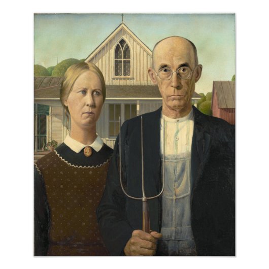 Grant Wood - American Gothic Fotodruck (Vorne)