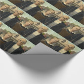 Grant Wood - American Gothic Geschenkpapier (Ecke)