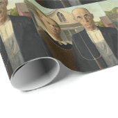 Grant Wood - American Gothic Geschenkpapier (Rolleneckpunkt)