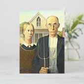 Grant Wood - American Gothic, Karte (Stehend Vorderseite)