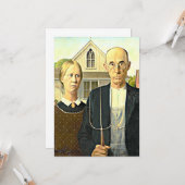 Grant Wood - American Gothic, Karte (Vorderseite/Rückseite Beispiel)
