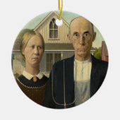 Grant Wood - American Gothic Keramikornament (Vorne)