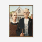 Grant Wood American Gothic Painting Art Print Poster