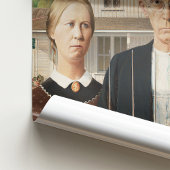 Grant Wood American Gothic Painting Art Print Poster