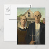 Grant Wood - American Gothic Postkarte (Vorne/Hinten)
