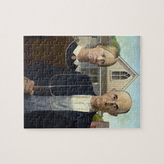 Grant Wood "American Gothic" Puzzle (Horizontal)