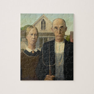 Grant Wood - American Gothic Puzzle