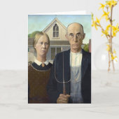 Grant Wood "amerikanische gotische" Karte (Gelbe Blume)