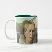 Grant Wood "amerikanische gotische " Zweifarbige Tasse (Links)