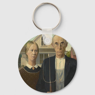 Grant Wood-amerikanisches gotisches Schlüsselanhänger