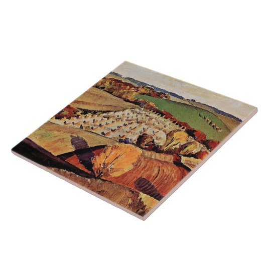 Grant Wood artwork, Landschaft Fliese (Seite)