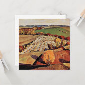 Grant Wood artwork, Landschaft Karte (Vorderseite/Rückseite Beispiel)