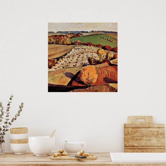 Grant Wood artwork, Landschaft, Poster (Küche)