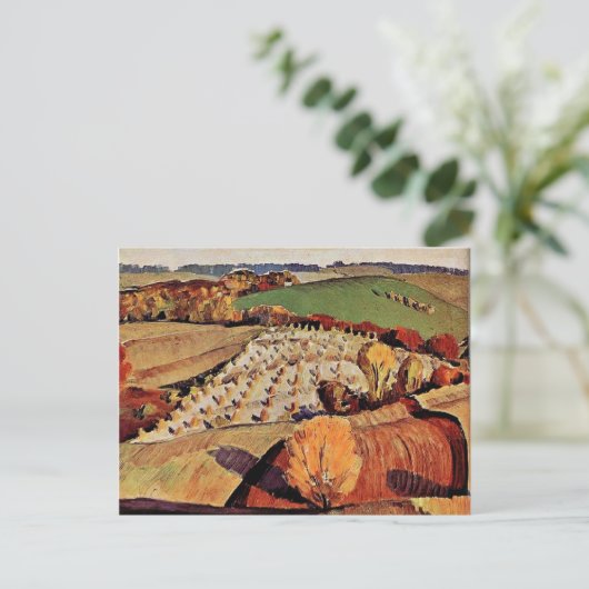 Grant Wood artwork, Landschaft Postkarte (Stehend Vorderseite)