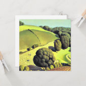 Grant Wood artwork, Young Corn Karte (Vorderseite/Rückseite Beispiel)