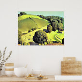 Grant Wood artwork, Young Corn, Poster (Küche)