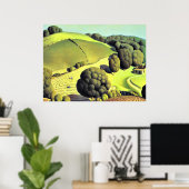 Grant Wood artwork, Young Corn, Poster (Heimbüro)