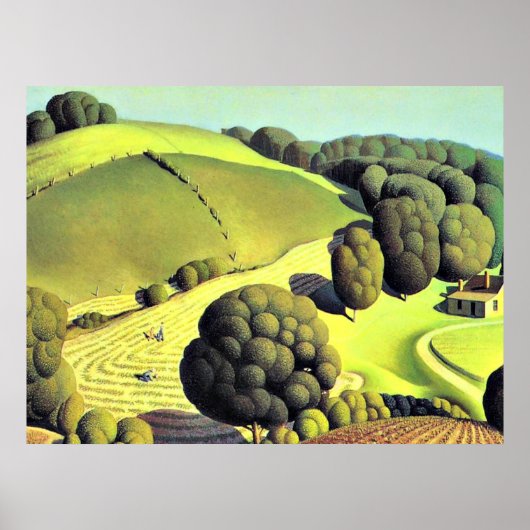 Grant Wood artwork, Young Corn, Poster (Vorne)