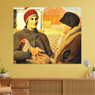 Grant Wood - Bewertung, Kunstmalerei Leinwanddruck
