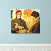 Grant Wood - Bewertung, Kunstmalerei, Leinwanddruck (Insitu (Holzboden))