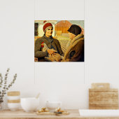 Grant Wood - Bewertung, Kunstmalerei Poster (Küche)