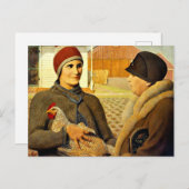 Grant Wood - Bewertung, Kunstmalerei, Postkarte (Vorne/Hinten)