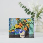 Grant Wood - Calendulas, Blumenmalerei, Postkarte (Stehend Vorderseite)