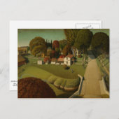 Grant Wood - Der Geburtsort von Herbert Hoover Postkarte (Vorne/Hinten)