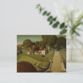 Grant Wood - Der Geburtsort von Herbert Hoover Postkarte (Stehend Vorderseite)