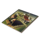 Grant Wood - Frühling in der Stadt, berühmtes Gemä Fliese (Seite)