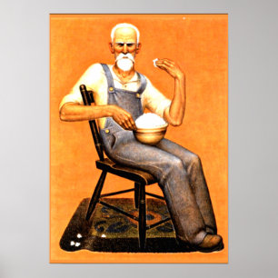 Grant Wood - Großvater isst Popcorn Poster
