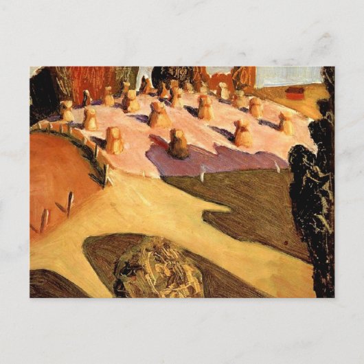 Grant Wood - Iowa Aussicht, schöne Kunst Postkarte (Vorderseite)