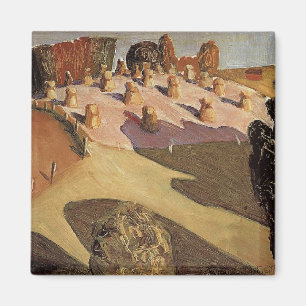 Grant Wood - Iowa Landschaft Magnet