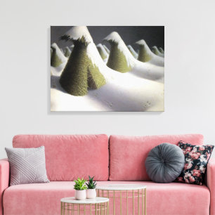 Grant Wood Januar Winter Heuschober Fine Art Leinwanddruck