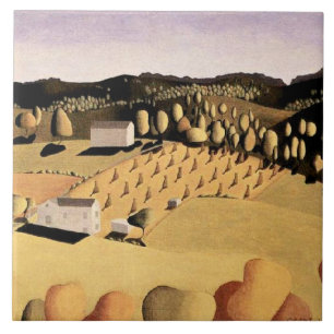 Grant Wood Kunstwerk, Einiges Korn Fliese