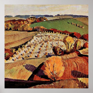 Grant Wood Kunstwerk, Landschaft, Poster