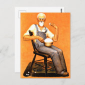 Grant Wood - Opa, der Popcorn isst, Postkarte (Vorne/Hinten)
