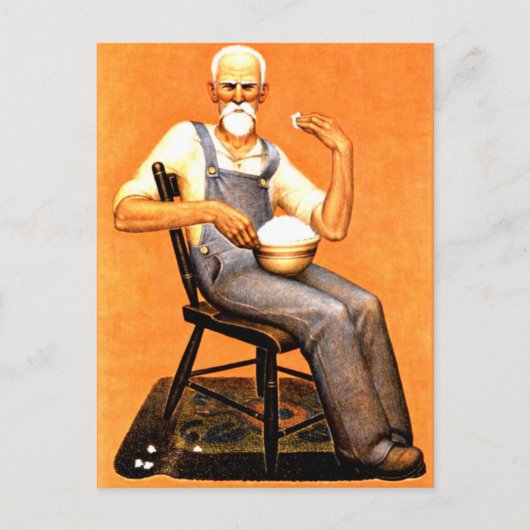 Grant Wood - Opa, der Popcorn isst, Postkarte (Vorderseite)