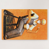 Grant Wood - Opa frisst Popcorn Puzzle (Horizontal)